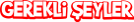 Gerekli Şeyler Logo